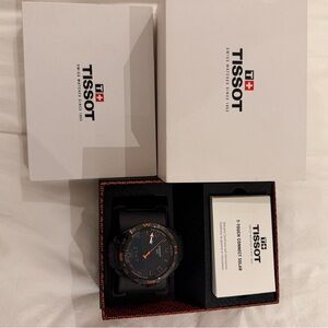 Tissot T-Touch Connect Solar Smartwatch - Black w/ Orange Accents | Swiss Made